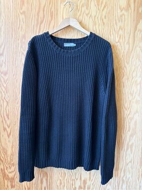 Men's MATINIQUE Crewneck Black Rib-Knit Sweater